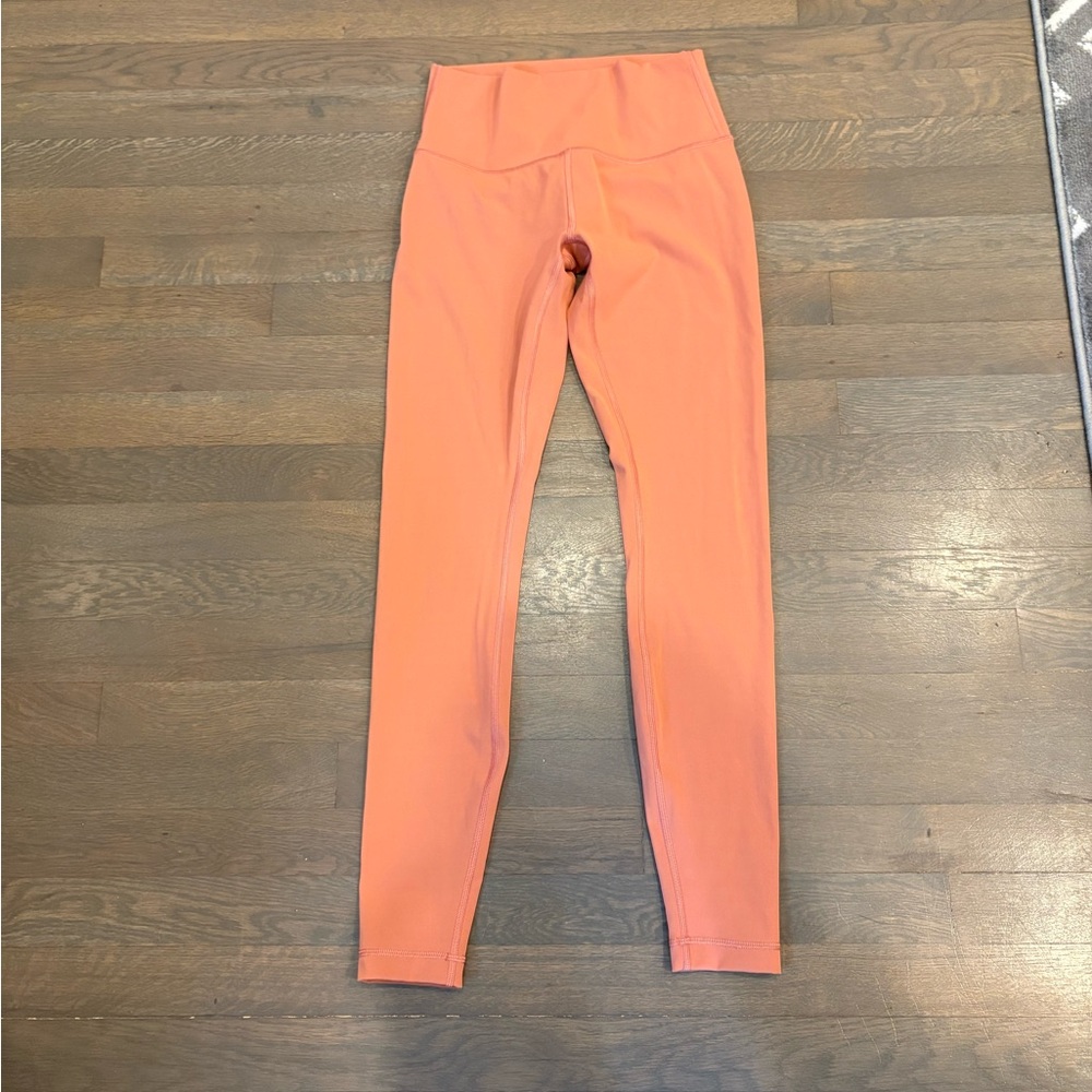 High-Waisted Coral Lululemon leggings